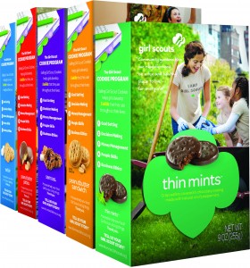 Girl Scout Cookies come in a variety of flavors. Thin Mints are by far the best seller.